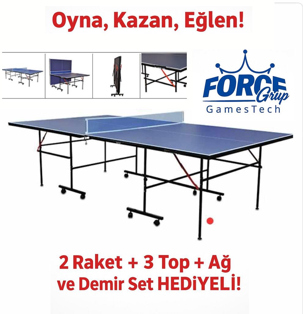 Force 12mm Katlanabilir Masa Tenisi Masası